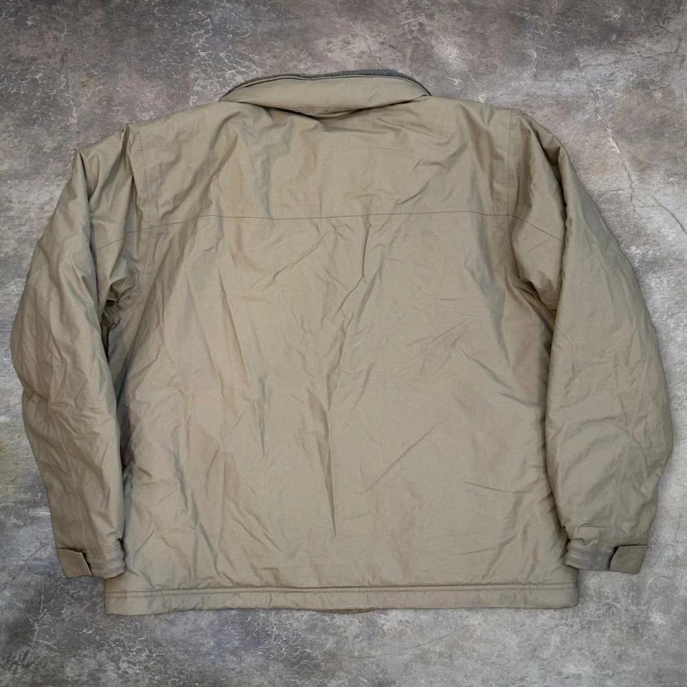 Vintage L.L Bean Fleece Lined Tan Jacket Men's Size XL Outdoors Workwear 90s Y2K